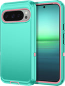 for Google Pixel 9A Case Shockproof Dust/Drop Proof 3 - Layer Full Body Protection [Without Screen Protector] Rugged Heavy Duty Cover Case for Google Pixel 9A 6.3 Inch,Purple/Pink