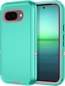 for Google Pixel 9A Case Shockproof Dust/Drop Proof 3 - Layer Full Body Protection [Without Screen Protector] Rugged Heavy Duty Cover Case for Google Pixel 9A 6.3 Inch,Purple/Pink