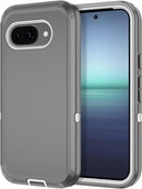 for Google Pixel 9A Case Shockproof Dust/Drop Proof 3 - Layer Full Body Protection [Without Screen Protector] Rugged Heavy Duty Cover Case for Google Pixel 9A 6.3 Inch,Purple/Pink