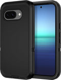 for Google Pixel 9A Case Shockproof Dust/Drop Proof 3 - Layer Full Body Protection [Without Screen Protector] Rugged Heavy Duty Cover Case for Google Pixel 9A 6.3 Inch,Purple/Pink