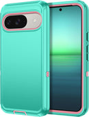 for Google Pixel 9A Case Shockproof Dust/Drop Proof 3 - Layer Full Body Protection [Without Screen Protector] Rugged Heavy Duty Cover Case for Google Pixel 9A 6.3 Inch,Purple/Pink
