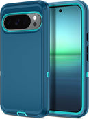 for Google Pixel 9A Case Shockproof Dust/Drop Proof 3 - Layer Full Body Protection [Without Screen Protector] Rugged Heavy Duty Cover Case for Google Pixel 9A 6.3 Inch,Purple/Pink