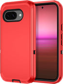 for Google Pixel 9A Case Shockproof Dust/Drop Proof 3 - Layer Full Body Protection [Without Screen Protector] Rugged Heavy Duty Cover Case for Google Pixel 9A 6.3 Inch,Purple/Pink