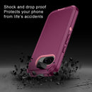 for Google Pixel 9A Case Shockproof Dust/Drop Proof 3 - Layer Full Body Protection [Without Screen Protector] Rugged Heavy Duty Cover Case for Google Pixel 9A 6.3 Inch,Purple/Pink