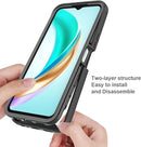 For Honor X6B Phone Case,Shock 2 in 1 Drop Protection Hybrid Heavy Duty Dual Layer Armor Protective Cover