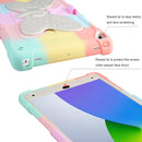 for Ipad 9Th 8Th 7Th Generation Case with Kickstand Butterfly Wings Pencil Holder for Ipad 10.2 Case Heavy Duty