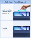 for Ipad Air 13 Inch Case M3 2025/M2 2024, Ipad Pro 12.9 2022/2021 Case with Soft Translucent Frosted TPU