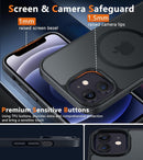 for Iphone 12 Phone Case: for Iphone 12 Pro Magnetic Matte Textured Military Grade Drop Protection