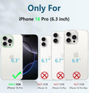 for Iphone 16 Pro Case: Military Grade Drop Proof Protection Mobile Cover with Kickstand