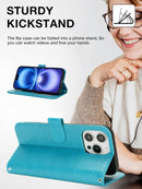 for Iphone 16 Pro Wallet Case with Shoulder Strap Crossbody Lanyard