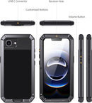 iPhone 16E Metal Heavy Duty Shockproof Rugged Case