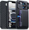iPhone 16E Credit Card Holder Slide Camera Case