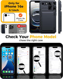 iPhone 16E Credit Card Holder Slide Camera Case