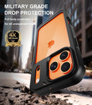 for iPhone 17 Pro Max Case, Full Body Phone Case with Built-in Screen Protector & Belt Clip Holster, Military Grade Drop Protection Rugged Cell Phone Cover for 17 ProMax 6.9” (Clear Black)