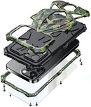 for Iphone 17 Pro Max Case Heavy Duty Protection Rugged Screw Full Body Military Grade Metal Bumper Rubber with Hard Durable Phone Cases Cover 2025 Black Red