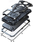 for Iphone 17 Pro Max Case Heavy Duty Protection Rugged Screw Full Body Military Grade Metal Bumper Rubber with Hard Durable Phone Cases Cover 2025 Black Red