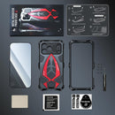 for Iphone 17 Pro Max Case Heavy Duty Protection Rugged Screw Full Body Military Grade Metal Bumper Rubber with Hard Durable Phone Cases Cover 2025 Black Red