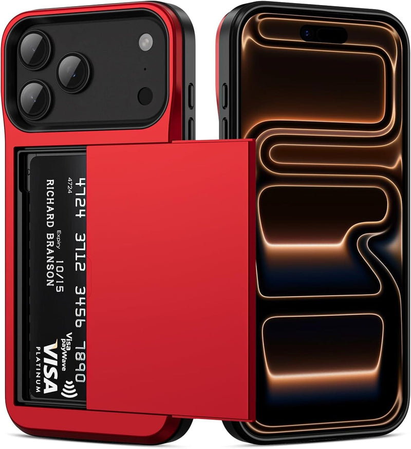 iPhone 17 Pro Max Wallet Card Holder Shockproof Case