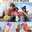 For Iphone 17 Pro Max Case with Privacy Screen Protector and Camera Protection Compatible with Magsafe Magnetic Matte Shockproof Phone Cover for Iphone 17 Pro Max Women/Girls, Hot Pink