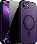For Iphone 17 Pro Max Case with Privacy Screen Protector and Camera Protection Compatible with Magsafe Magnetic Matte Shockproof Phone Cover for Iphone 17 Pro Max Women/Girls, Hot Pink