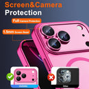 For Iphone 17 Pro Max Case with Privacy Screen Protector and Camera Protection Compatible with Magsafe Magnetic Matte Shockproof Phone Cover for Iphone 17 Pro Max Women/Girls, Hot Pink