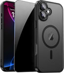 For Iphone 17 Pro Max Case with Privacy Screen Protector and Camera Protection Compatible with Magsafe Magnetic Matte Shockproof Phone Cover for Iphone 17 Pro Max Women/Girls, Hot Pink
