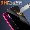 For Iphone 17 Pro Max Case with Privacy Screen Protector and Camera Protection Compatible with Magsafe Magnetic Matte Shockproof Phone Cover for Iphone 17 Pro Max Women/Girls, Hot Pink