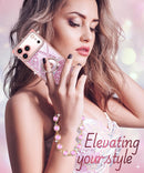for Iphone 17 Pro Max Case with Ring Stand, Glitter Sparkle Phone Case for Women Girls, Rhinestone Luxury Protective Cover for Iphone 17 Pro Max 6.9", Pink