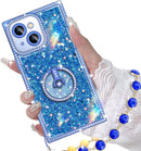 for Iphone 17 Pro Max Case with Ring Stand, Glitter Sparkle Phone Case for Women Girls, Rhinestone Luxury Protective Cover for Iphone 17 Pro Max 6.9", Pink