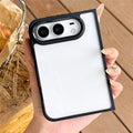 For iPhone Duo Case Anti-Scratch PC Minimalist Folding Phone Cover
