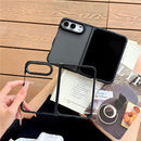 For iPhone Duo Case Anti-Scratch PC Minimalist Folding Phone Cover