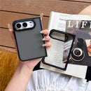 For iPhone Duo Case Anti-Scratch PC Minimalist Folding Phone Cover