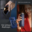 For iPhone Fold Magnetic Case Hard PC Folding Phone Cover Rotatable Ring Holder