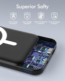 for Magsafe Battery Pack, 5000Mah Magnetic Power Bank with Type