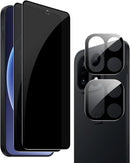 for OnePlus 15 Screen Protector, [2+2 Pack] Anti - Spy Tempered Glass Film+Camera Lens Protector,9H,Bubble - Free,Anti - Scratch