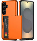 for Samsung Galaxy S26 Case with Card Holder Dual Layer Heavy Duty Protective Case Hidden Card Slot Slim Wallet Cover for Samsung S26 6.2''(Purple)