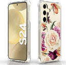 For Samsung Galaxy S26 Case: Women Girls Flower Floral Flexible TPU Rubber Phone Cover Case for Samsung Galaxy S26(Big Rose Flower)