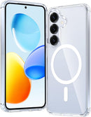 for Samsung Galaxy S26 - Ultra Case: Clear Magnetic Phone Cases with Screen Protector Compatible with Magsafe Slim anti Yellowing Rugged Protective Transparent Cell Phone Cover (Clear Magnetic)