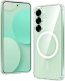 for Samsung Galaxy S26 - Ultra Case: Clear Magnetic Phone Cases with Screen Protector Compatible with Magsafe Slim anti Yellowing Rugged Protective Transparent Cell Phone Cover (Clear Magnetic)