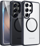 for Samsung Galaxy S26 - Ultra Case: Clear Magnetic Phone Cases with Screen Protector Compatible with Magsafe Slim anti Yellowing Rugged Protective Transparent Cell Phone Cover (Clear Magnetic)