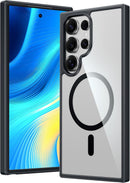 for Samsung Galaxy S26 - Ultra Case: Clear Magnetic Phone Cases with Screen Protector Compatible with Magsafe Slim anti Yellowing Rugged Protective Transparent Cell Phone Cover (Clear Magnetic)