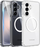 for Samsung Galaxy S26 - Ultra Case: Clear Magnetic Phone Cases with Screen Protector Compatible with Magsafe Slim anti Yellowing Rugged Protective Transparent Cell Phone Cover (Clear Magnetic)