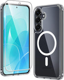 for Samsung Galaxy S26 - Ultra Case: Clear Magnetic Phone Cases with Screen Protector Compatible with Magsafe Slim anti Yellowing Rugged Protective Transparent Cell Phone Cover (Clear Magnetic)