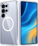 for Samsung Galaxy S26 - Ultra Case: Clear Magnetic Phone Cases with Screen Protector Compatible with Magsafe Slim anti Yellowing Rugged Protective Transparent Cell Phone Cover (Clear Magnetic)