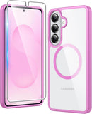 for Samsung Galaxy S26 - Ultra Case: Clear Magnetic Phone Cases with Screen Protector Compatible with Magsafe Slim anti Yellowing Rugged Protective Transparent Cell Phone Cover (Clear Magnetic)