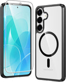 for Samsung Galaxy S26 - Ultra Case: Clear Magnetic Phone Cases with Screen Protector Compatible with Magsafe Slim anti Yellowing Rugged Protective Transparent Cell Phone Cover (Clear Magnetic)