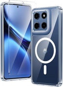 for Samsung Galaxy S26 - Ultra Case: Clear Magnetic Phone Cases with Screen Protector Compatible with Magsafe Slim anti Yellowing Rugged Protective Transparent Cell Phone Cover (Clear Magnetic)