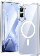 for Samsung Galaxy S26 - Ultra Case: Clear Magnetic Phone Cases with Screen Protector Compatible with Magsafe Slim anti Yellowing Rugged Protective Transparent Cell Phone Cover (Clear Magnetic)