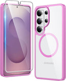 for Samsung Galaxy S26 - Ultra Case: Clear Magnetic Phone Cases with Screen Protector Compatible with Magsafe Slim anti Yellowing Rugged Protective Transparent Cell Phone Cover (Clear Magnetic)