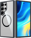 for Samsung Galaxy S26 - Ultra Case: Clear Magnetic Phone Cases with Screen Protector Compatible with Magsafe Slim anti Yellowing Rugged Protective Transparent Cell Phone Cover (Clear Magnetic)